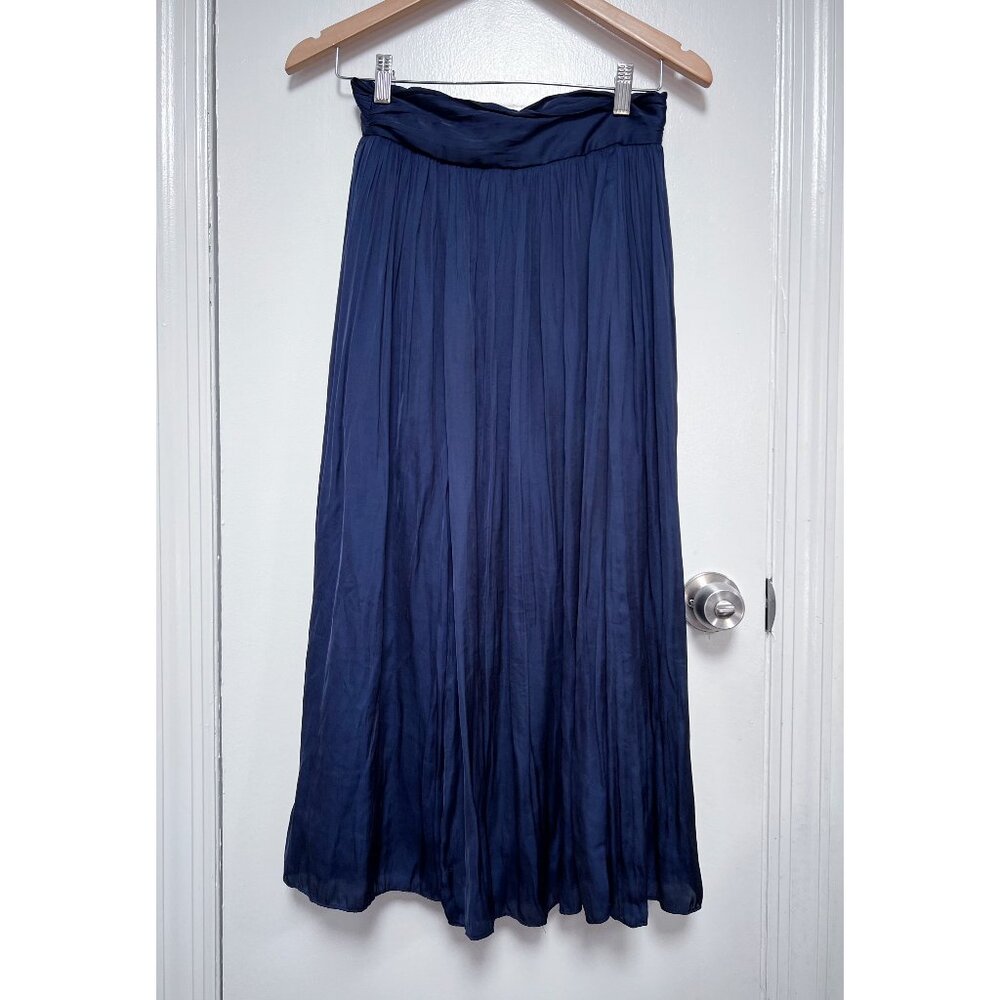 J.Crew Point Sur Crinkled Maxi Skirt in Navy size 2P